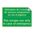 Utilisation de l'escalier de secours /.../ - Fire escape use only in case of /.../