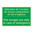 Utilisation de l'escalier de secours /.../ - Fire escape use only in case of /.../