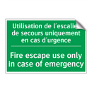Utilisation de l'escalier de secours /.../ - Fire escape use only in case of /.../