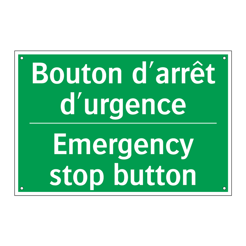Bouton d'arrêt d'urgence - Emergency stop button