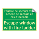 Fenêtre de secours avec échelle /.../ - Escape window with fire ladder