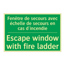 Fenêtre de secours avec échelle /.../ - Escape window with fire ladder