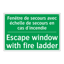 Fenêtre de secours avec échelle /.../ - Escape window with fire ladder