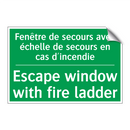 Fenêtre de secours avec échelle /.../ - Escape window with fire ladder