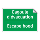 Cagoule d'évacuation - Escape hood