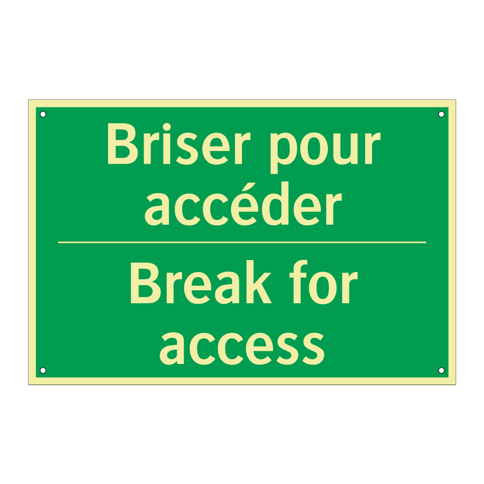 Briser pour accéder - Break for access