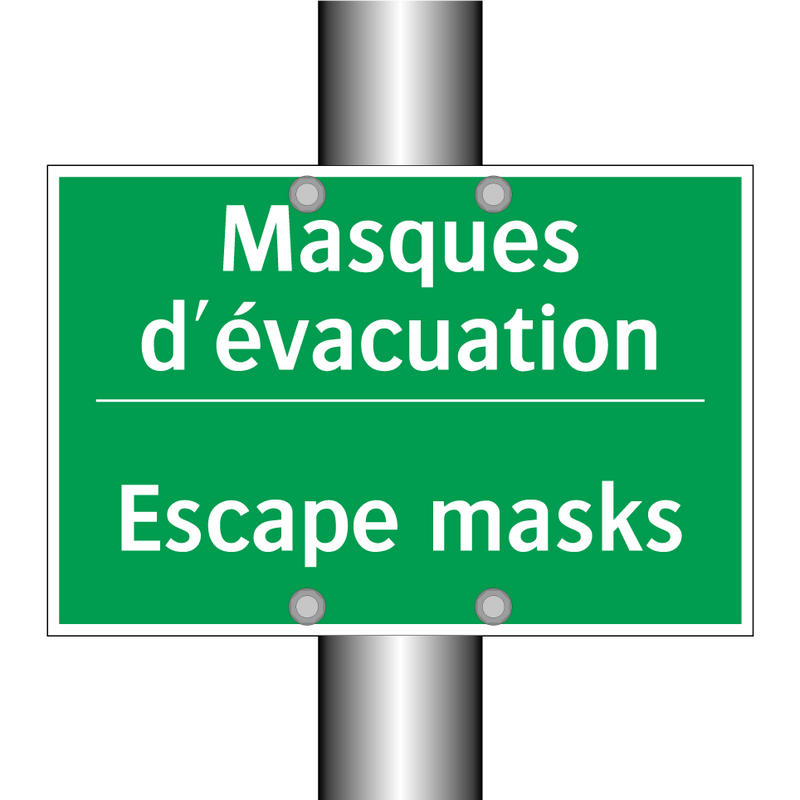 Masques d'évacuation - Escape masks