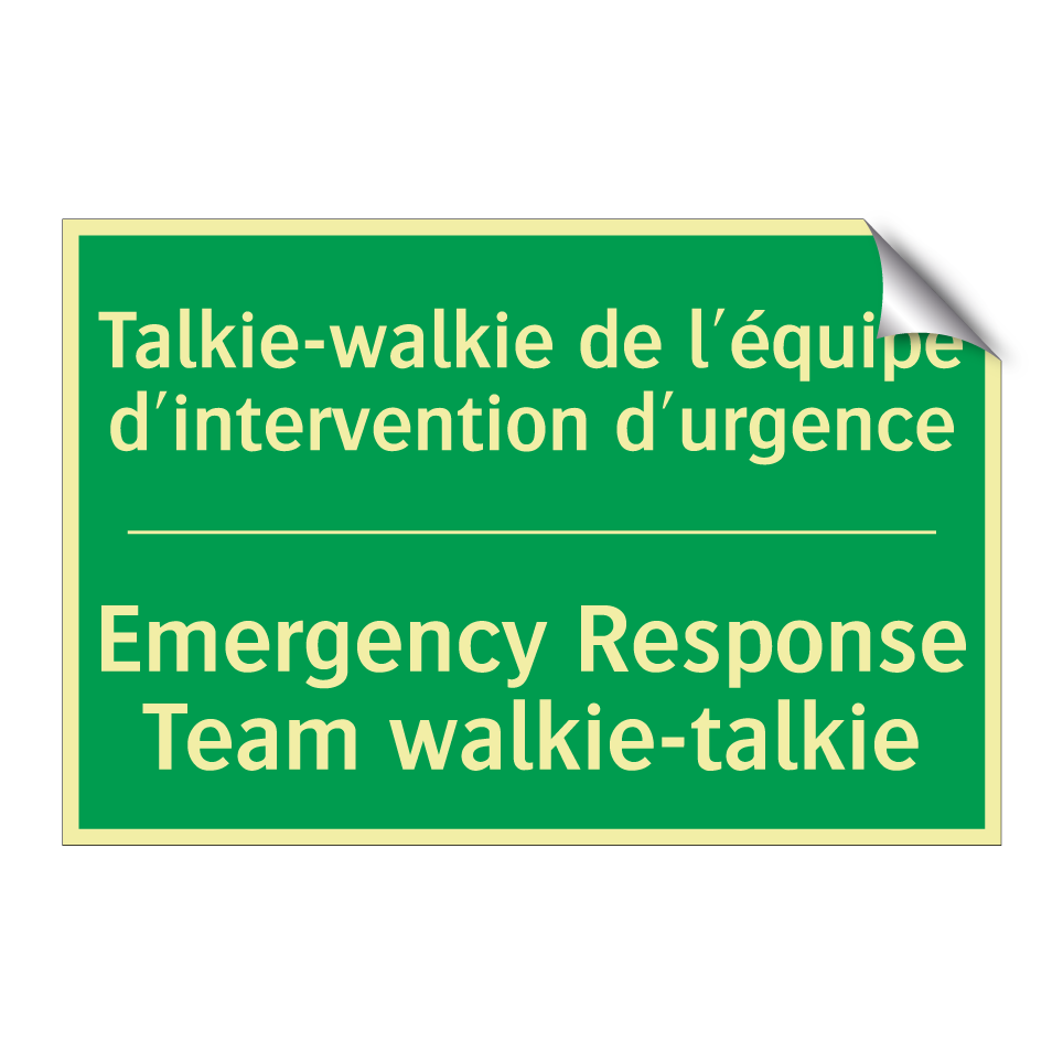 Talkie-walkie de l'équipe d'intervention /.../ - Emergency Response Team walkie-talkie /.../