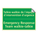 Talkie-walkie de l'équipe d'intervention /.../ - Emergency Response Team walkie-talkie /.../