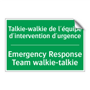 Talkie-walkie de l'équipe d'intervention /.../ - Emergency Response Team walkie-talkie /.../