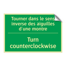 Tourner dans le sens inverse des /.../ - Turn counterclockwise