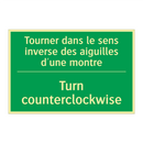 Tourner dans le sens inverse des /.../ - Turn counterclockwise