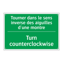 Tourner dans le sens inverse des /.../ - Turn counterclockwise