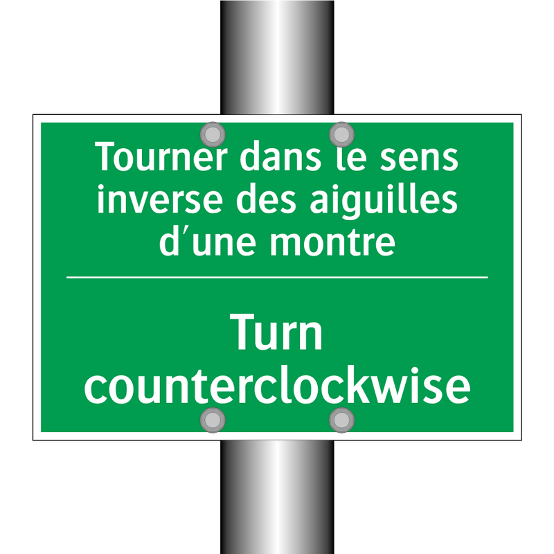 Tourner dans le sens inverse des /.../ - Turn counterclockwise