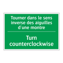 Tourner dans le sens inverse des /.../ - Turn counterclockwise