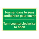 Tourner dans le sens antihoraire /.../ - Turn counterclockwise to open