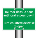 Tourner dans le sens antihoraire /.../ - Turn counterclockwise to open