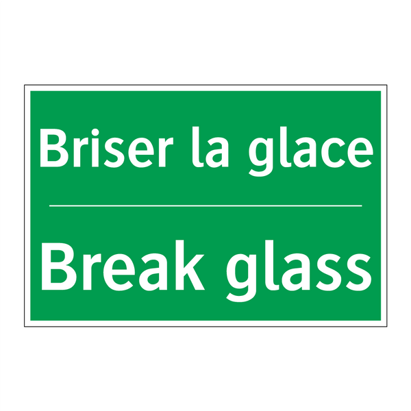 Briser la glace - Break glass