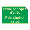 Vanne principale d'arrêt - Main shut-off valve