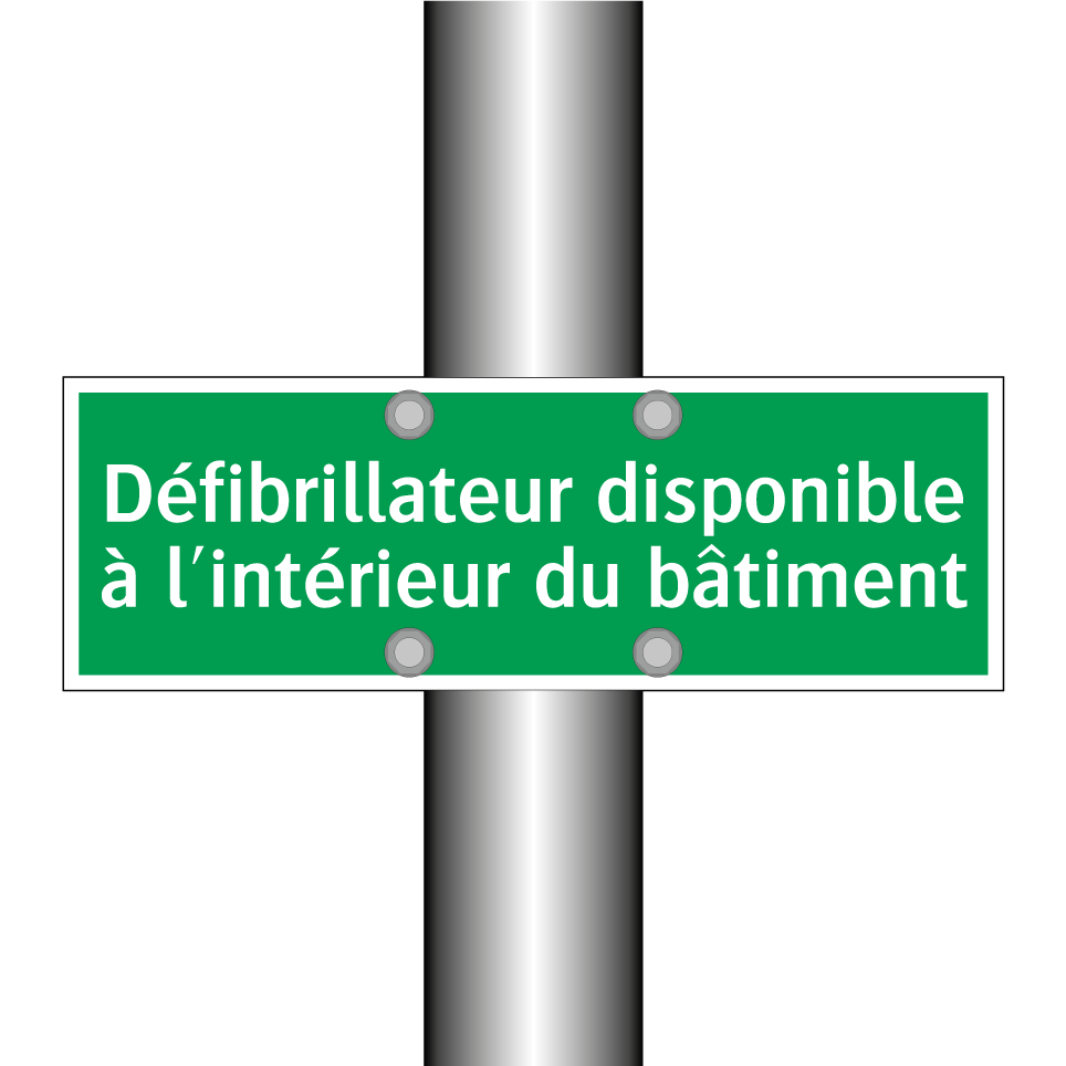 Défibrillateur disponible à l'intérieur du bâtiment