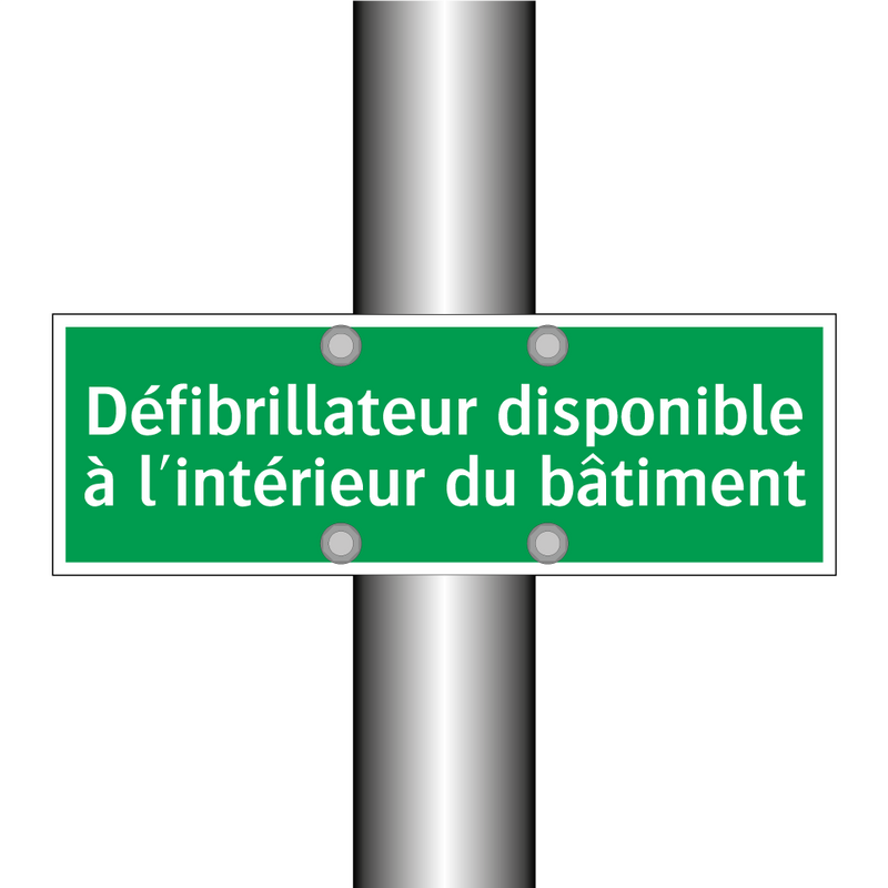 Défibrillateur disponible à l'intérieur du bâtiment