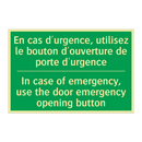 En cas d'urgence, utilisez le /.../ - In case of emergency, use the /.../