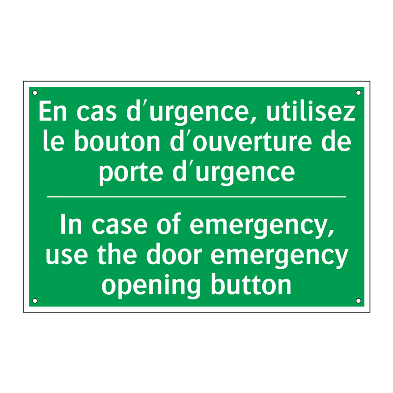 En cas d'urgence, utilisez le /.../ - In case of emergency, use the /.../