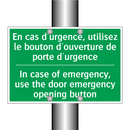 En cas d'urgence, utilisez le /.../ - In case of emergency, use the /.../