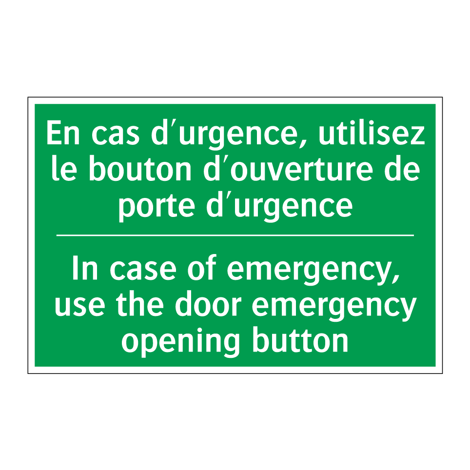 En cas d'urgence, utilisez le /.../ - In case of emergency, use the /.../