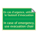 En cas d'urgence, utilisez le /.../ - In case of emergency, use evacuation /.../