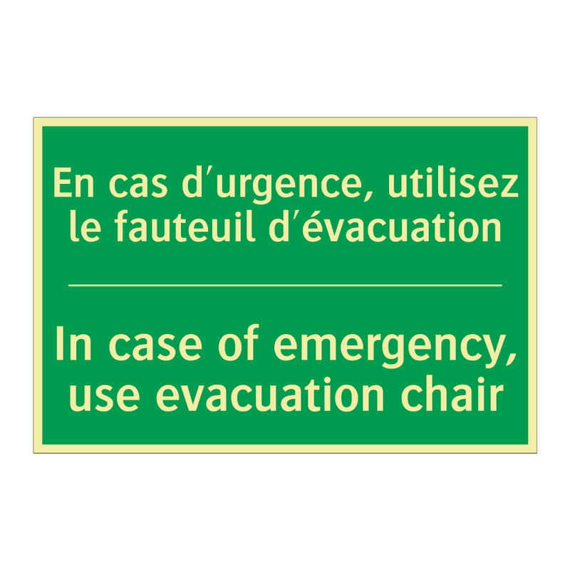 En cas d'urgence, utilisez le /.../ - In case of emergency, use evacuation /.../