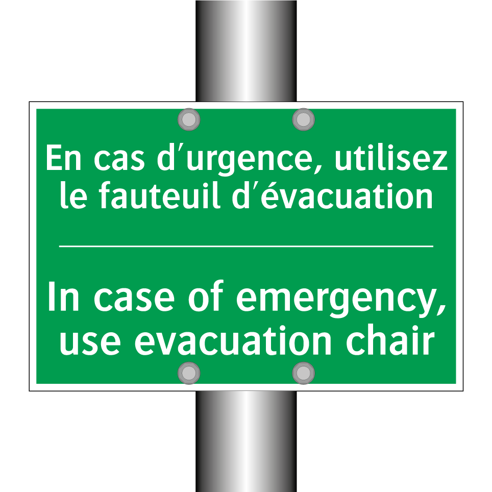 En cas d'urgence, utilisez le /.../ - In case of emergency, use evacuation /.../