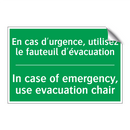 En cas d'urgence, utilisez le /.../ - In case of emergency, use evacuation /.../