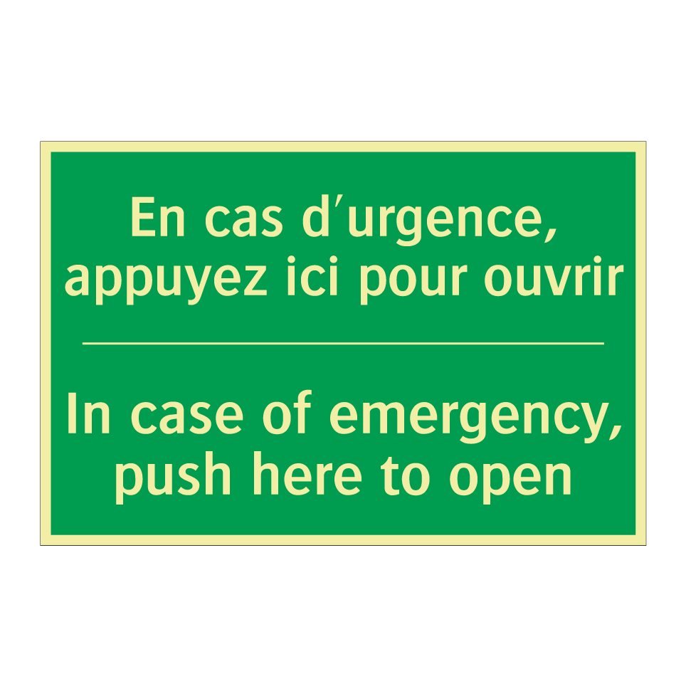 En cas d'urgence, appuyez ici /.../ - In case of emergency, push here /.../