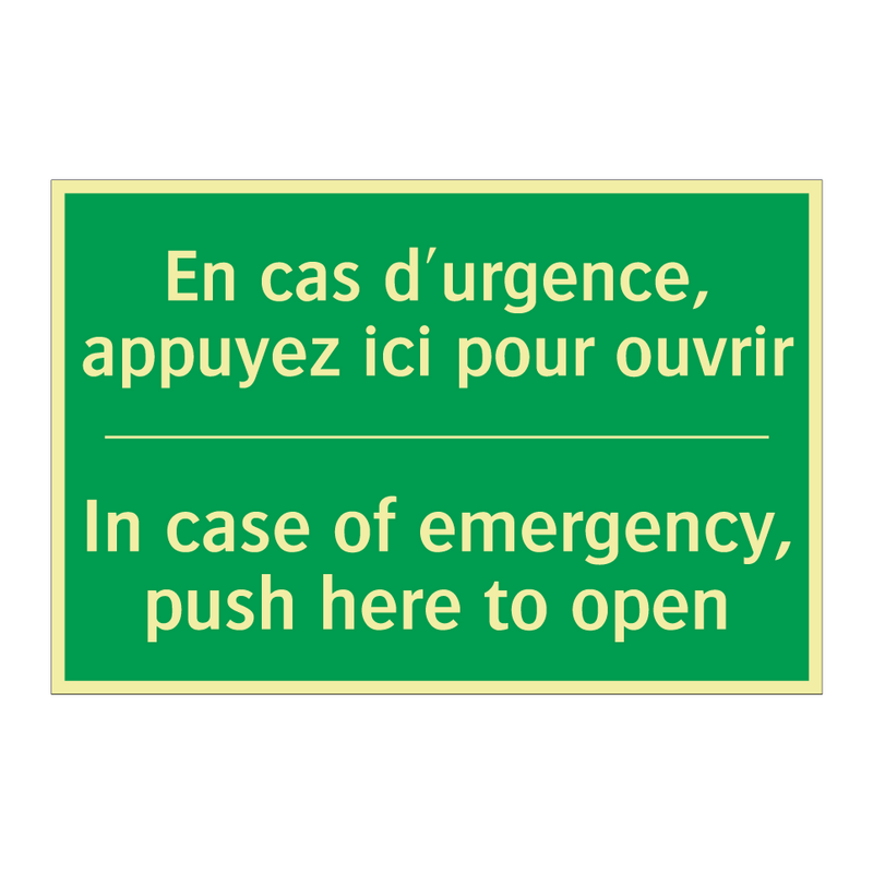 En cas d'urgence, appuyez ici /.../ - In case of emergency, push here /.../