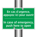 En cas d'urgence, appuyez ici /.../ - In case of emergency, push here /.../