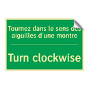 Tournez dans le sens des aiguilles /.../ - Turn clockwise