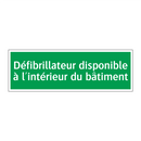 Défibrillateur disponible à l'intérieur du bâtiment