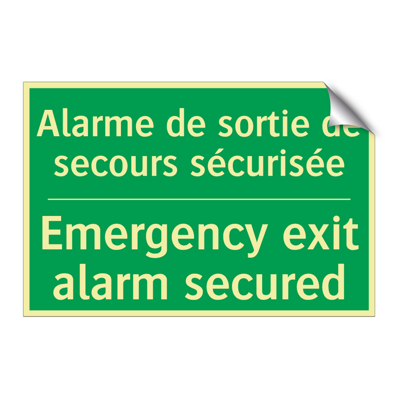 Alarme de sortie de secours sécurisée /.../ - Emergency exit alarm secured