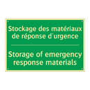 Stockage des matériaux de réponse /.../ - Storage of emergency response /.../