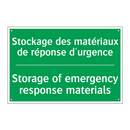 Stockage des matériaux de réponse /.../ - Storage of emergency response /.../