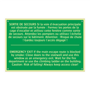 SORTIE DE SECOURS Si la voie d'évacuation /.../ - EMERGENCY EXIT If the main escape /.../