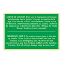 SORTIE DE SECOURS Si la voie d'évacuation /.../ - EMERGENCY EXIT If the main escape /.../