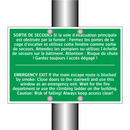 SORTIE DE SECOURS Si la voie d'évacuation /.../ - EMERGENCY EXIT If the main escape /.../