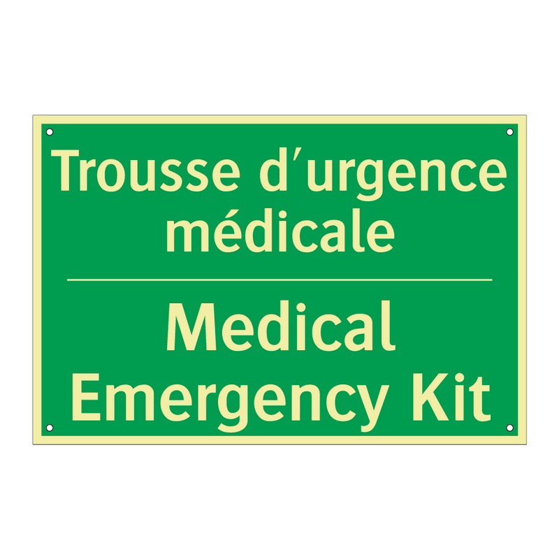 Trousse d'urgence médicale - Medical Emergency Kit