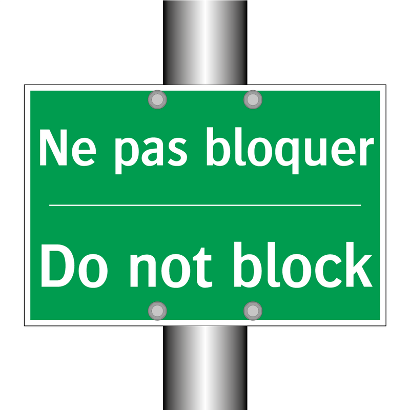 Ne pas bloquer - Do not block