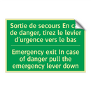 Sortie de secours En cas de danger, /.../ - Emergency exit In case of danger /.../