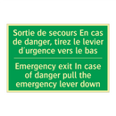 Sortie de secours En cas de danger, /.../ - Emergency exit In case of danger /.../