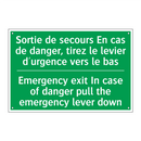 Sortie de secours En cas de danger, /.../ - Emergency exit In case of danger /.../