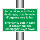 Sortie de secours En cas de danger, /.../ - Emergency exit In case of danger /.../